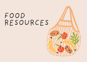 fruit in a shopping bag with the title food resources