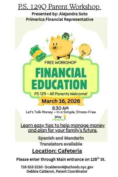 Financial Literacy Parent Workshop