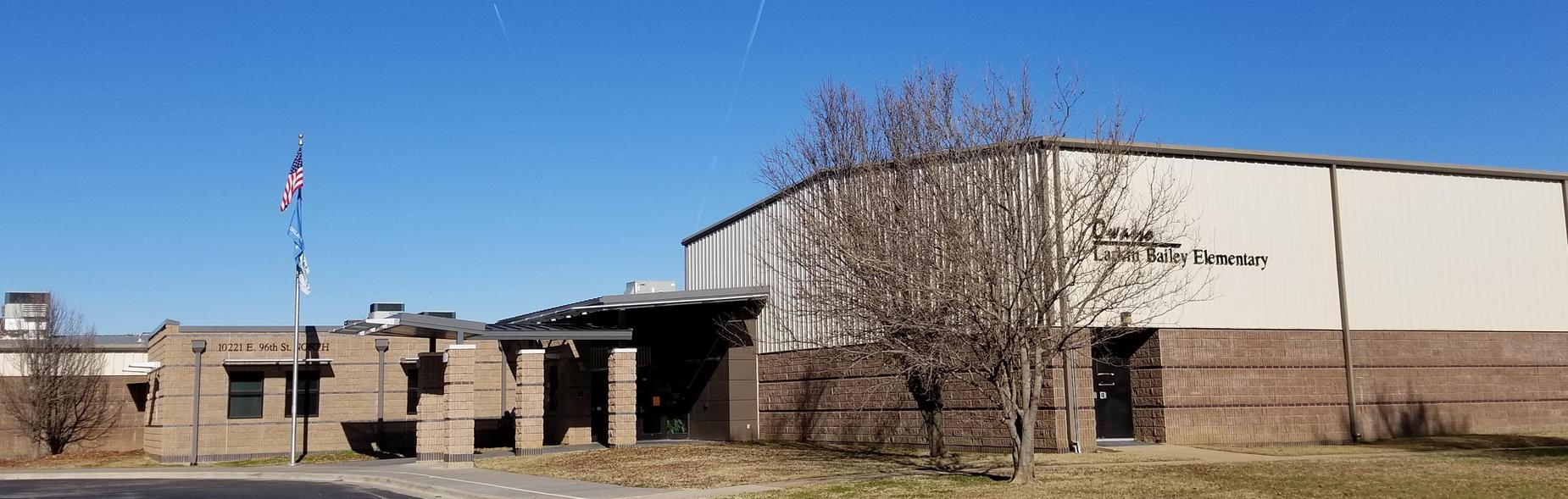front of school building