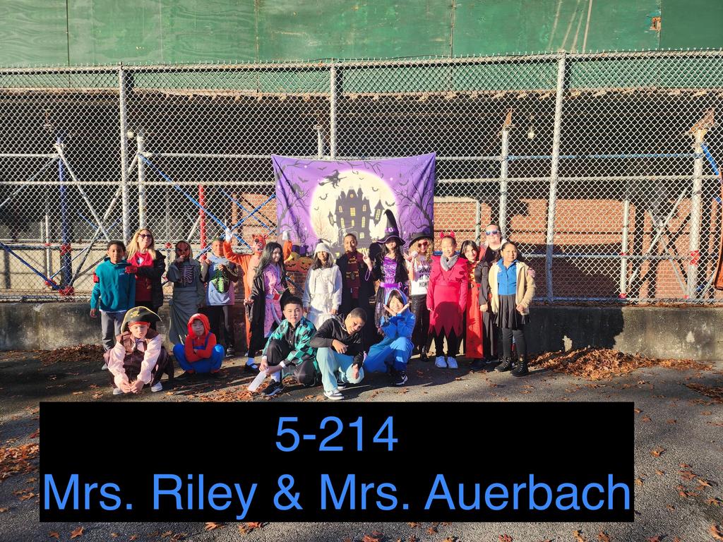 staff and students in halloween costumes
