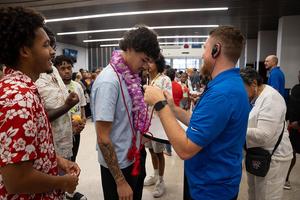 Temple HS students receive their CCMR cords to wear at graduation