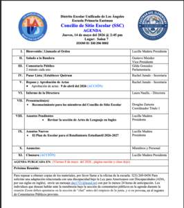 Agenda 5/14/26