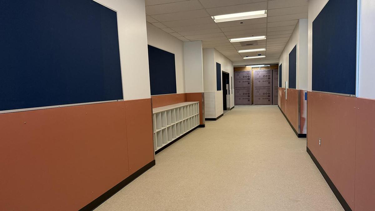Harvey Clarke addition hallway
