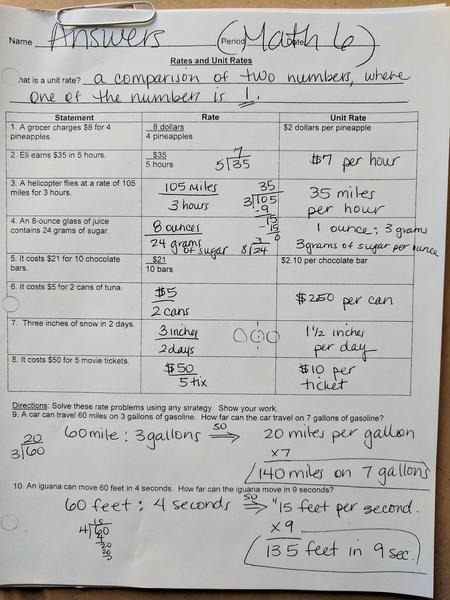ANSWERS Rate and Unit Rate (Math 6).jpg