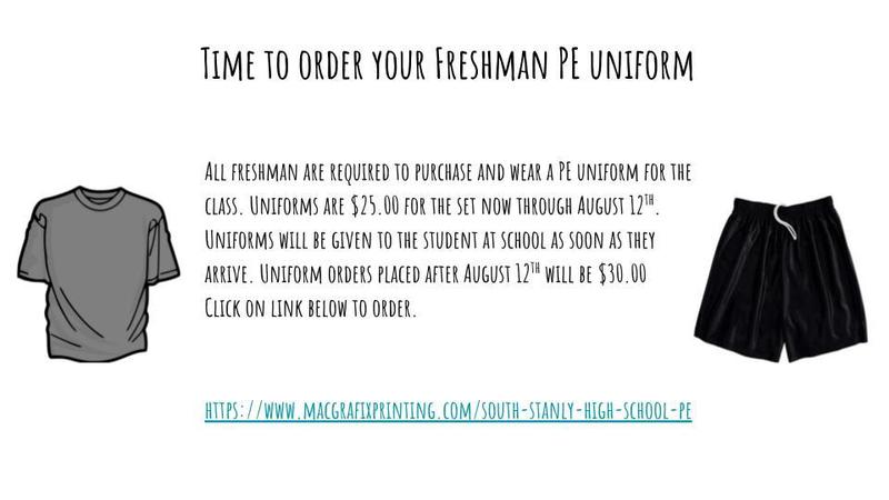 Freshman PE Uniforms On Sale Now Featured Photo