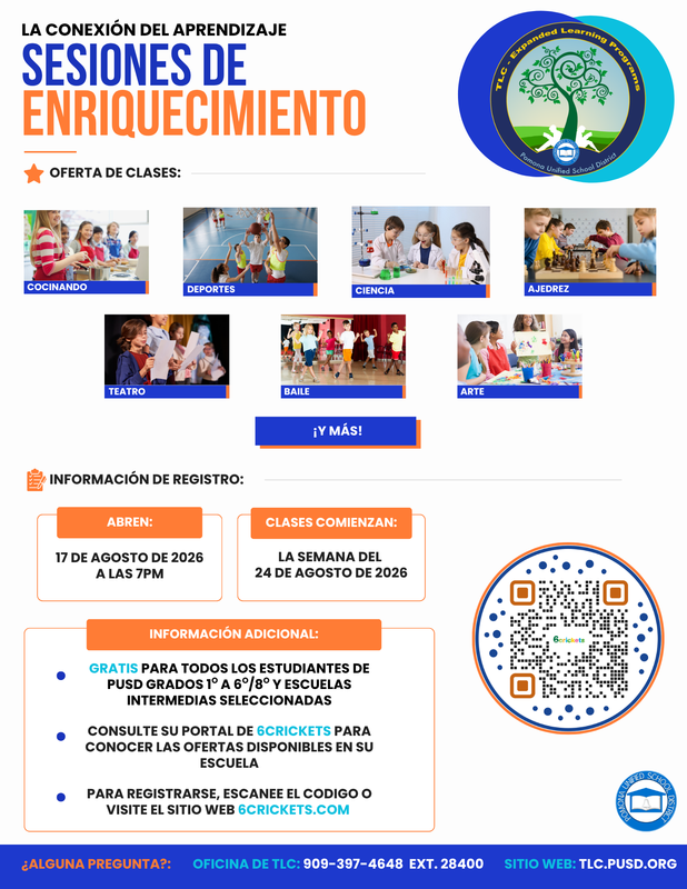 SE ABRIRA REGISTRACION PARA SESIONES DE ENRIQUECIMIENTO EL 17 DE AGOSTO A LAS 7PM
