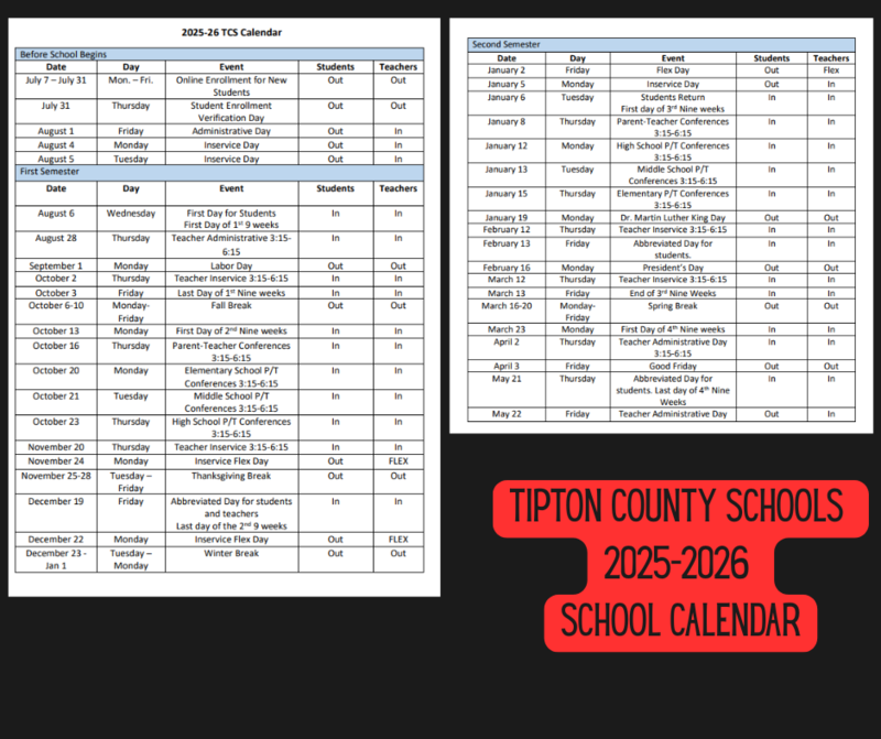 2025-2026 School Calendar