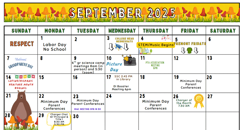 September School Calendar 2025 Featured Photo