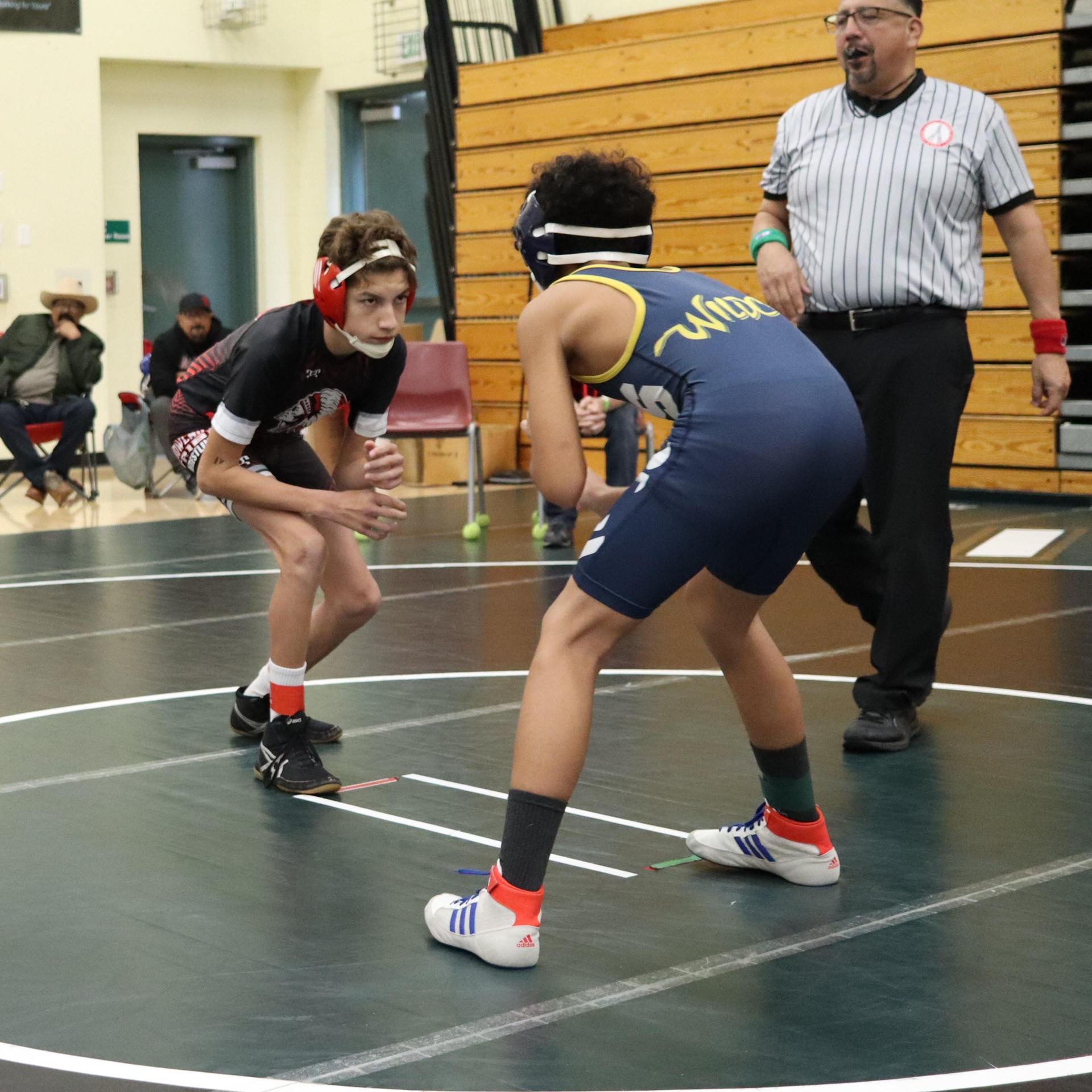 wrestlers in action at the Hawks invitational
