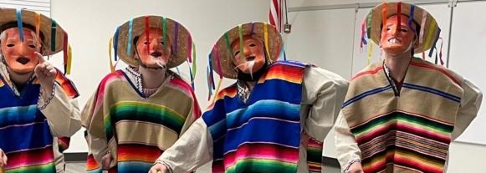 8th grade Challenge Spanish class University of Wyoming World Language Day performance.