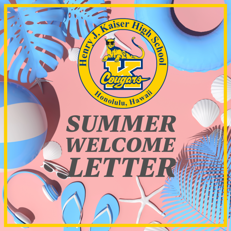Summer Welcome Letter