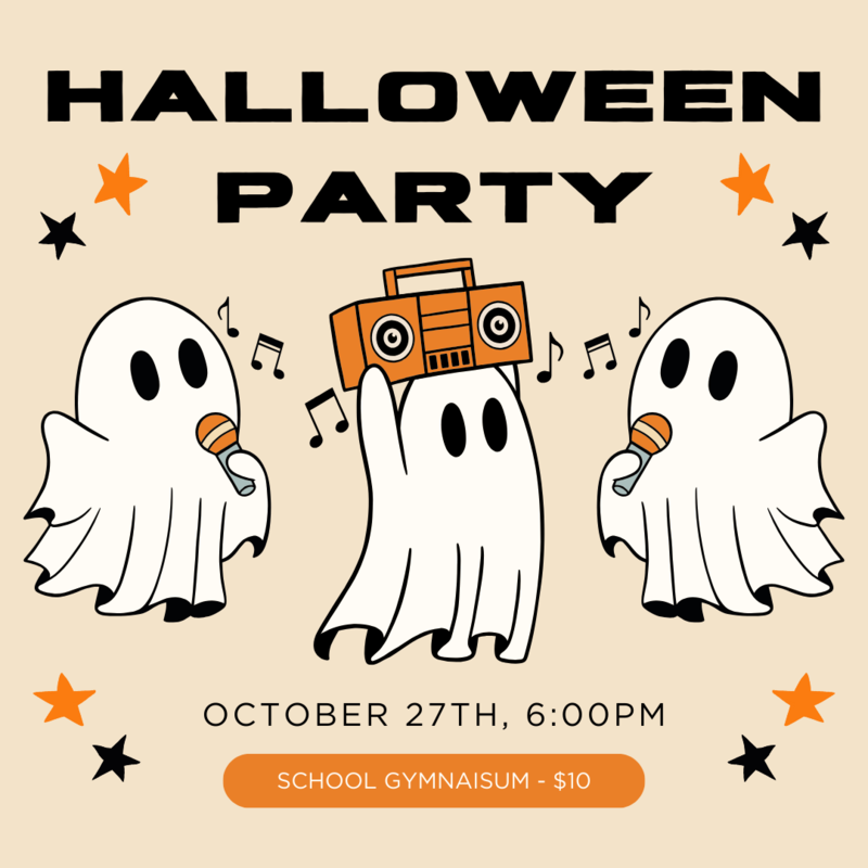 halloween spooky time dance flyer