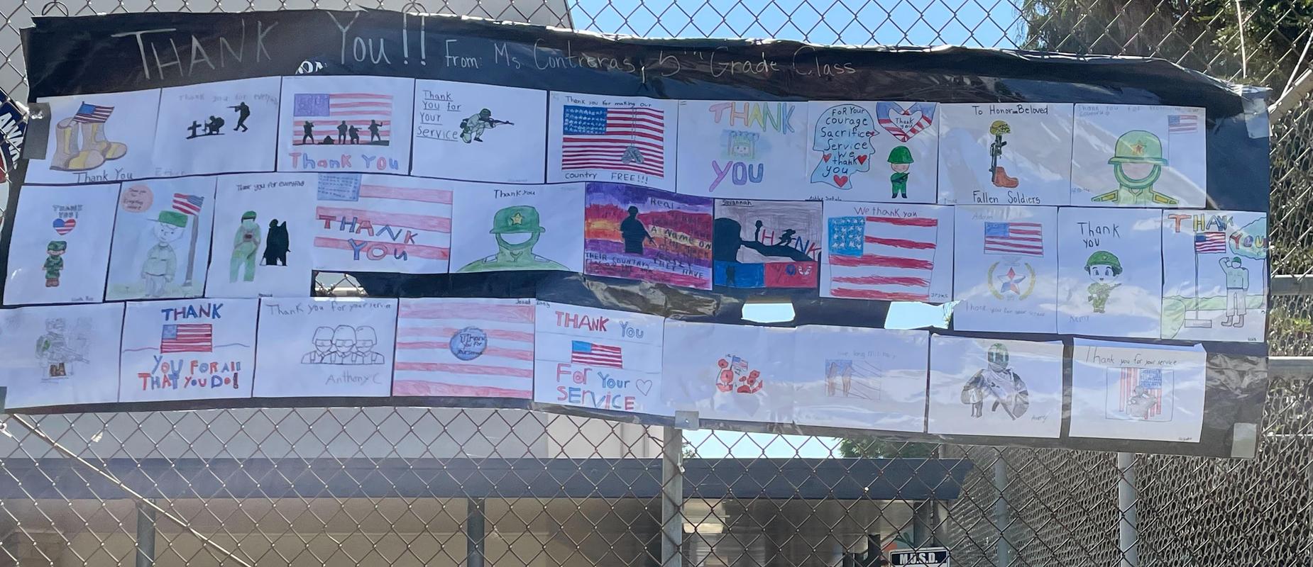 Thank you poster 5th grade