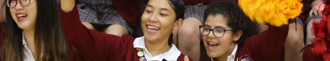 Students cheering