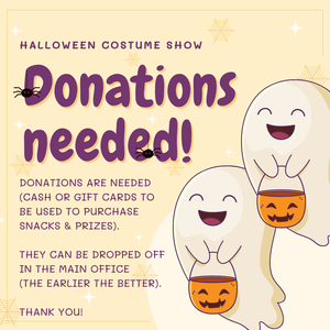 Donations Needed for Halloween Costume Show