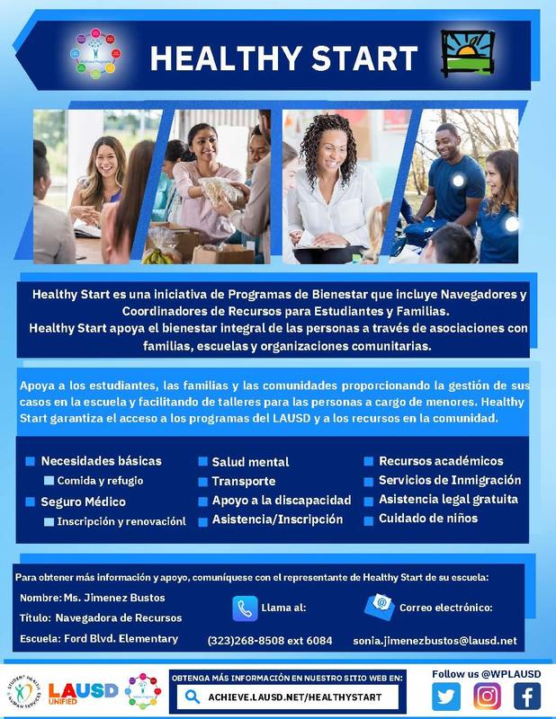 this is a parent flyer for healthy start