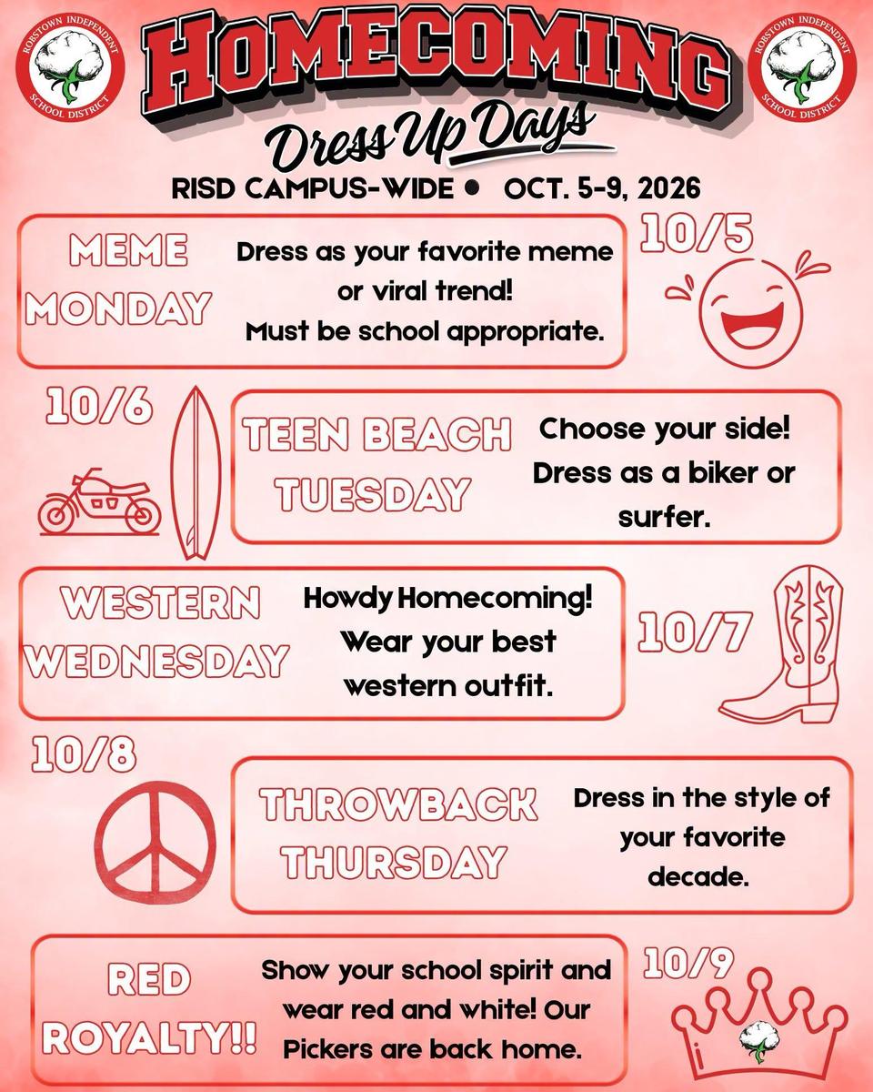 Homecoming Dress Up Days