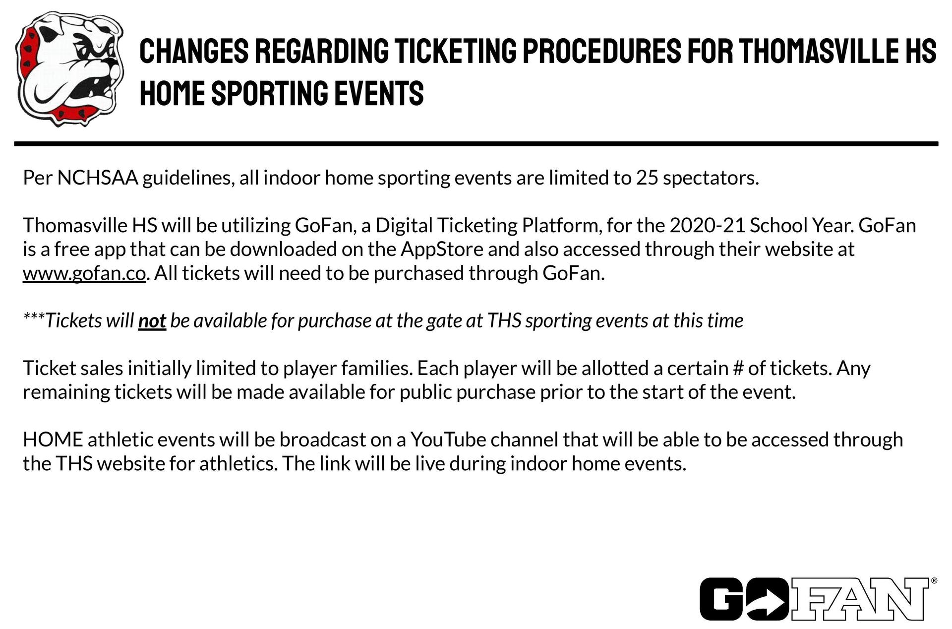 Ticketing Changes