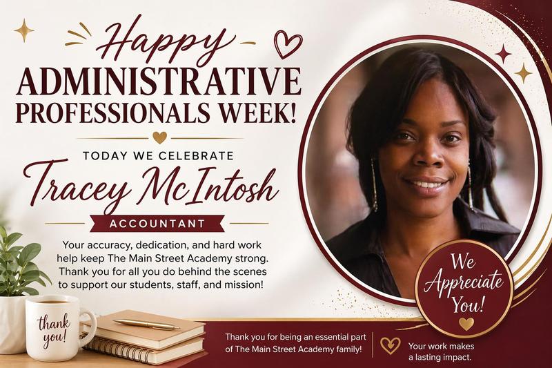 TMSA Celebrates Ms. McIntosh During Administrative Professionals Week Featured Photo