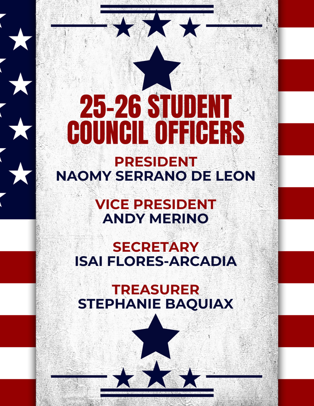 25-26 Student Council Officer List