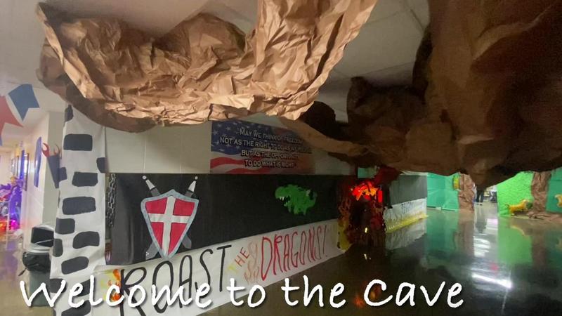 LCSD Homecoming Hall Cave Decorations