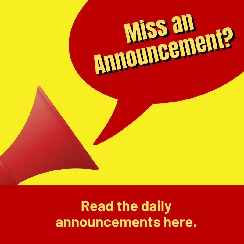 Miss an announcement?