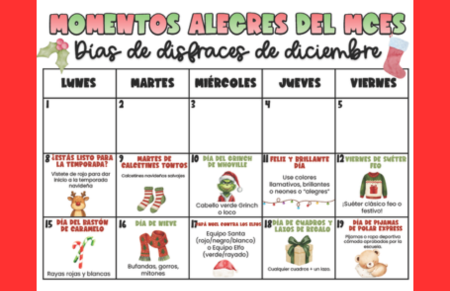 December Dress Up Days_Spanish
