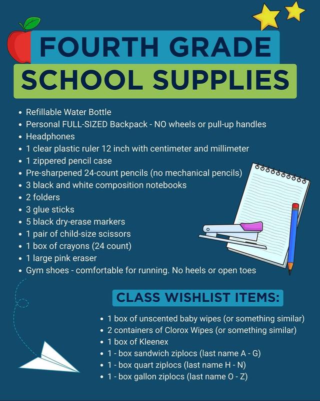 Fourth Grade List