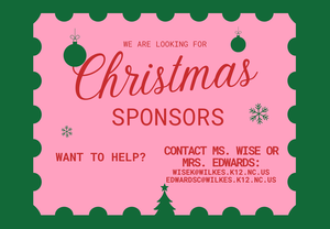 We are looking for Christmas sponsors.