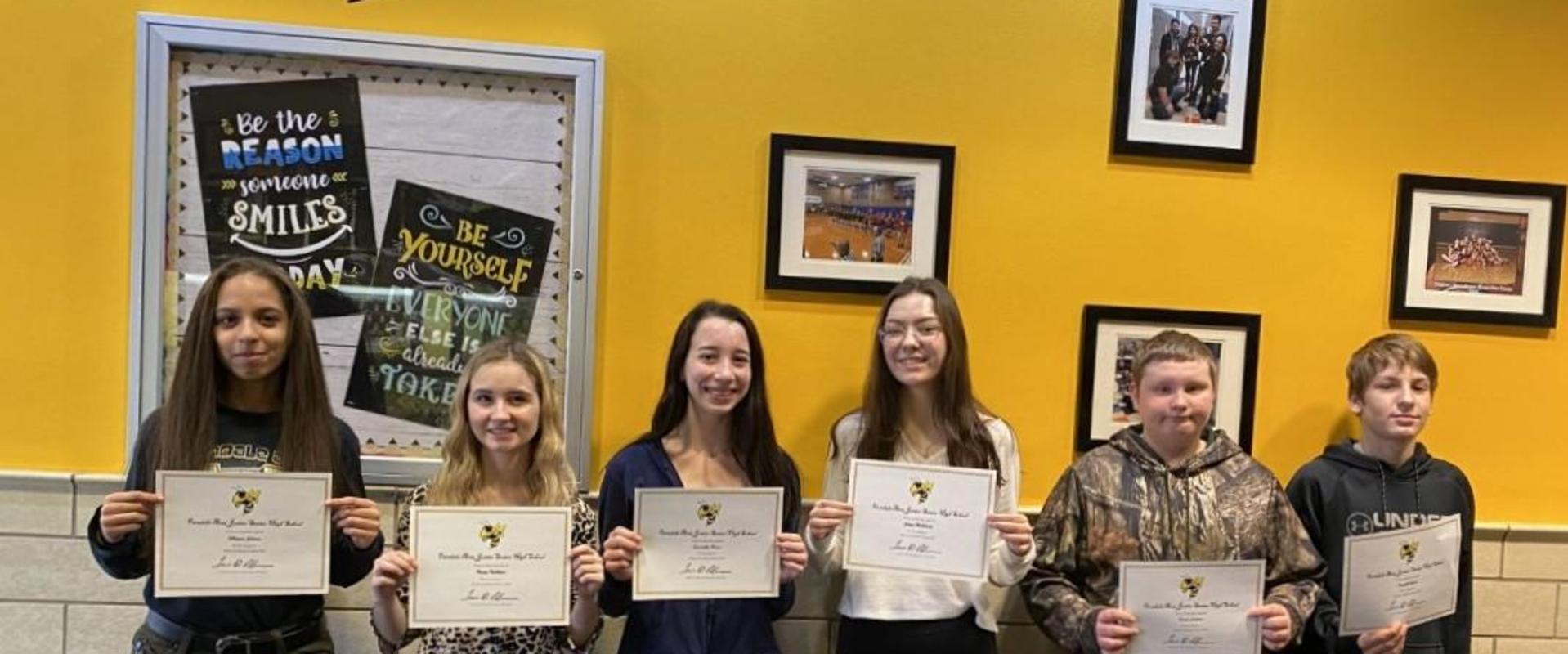 FASD Jr./Sr. HS - February Students of the Month