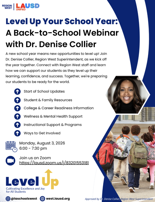 Back-to-School Webinar with Region West Superintendent