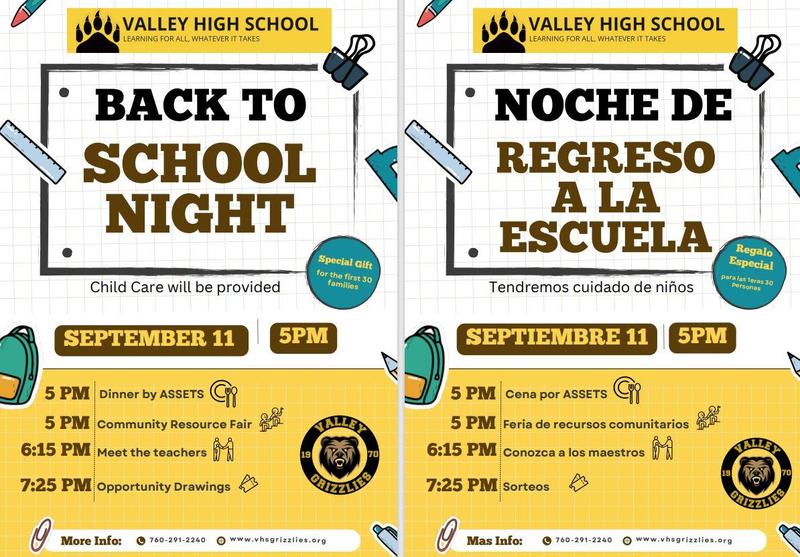 BACK TO SCHOOL NIGHT