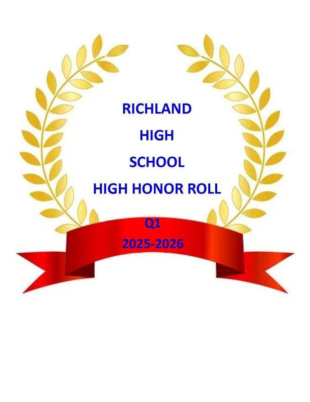 2025-2026 QUARTER 1 HIGH HONOR ROLL Featured Photo