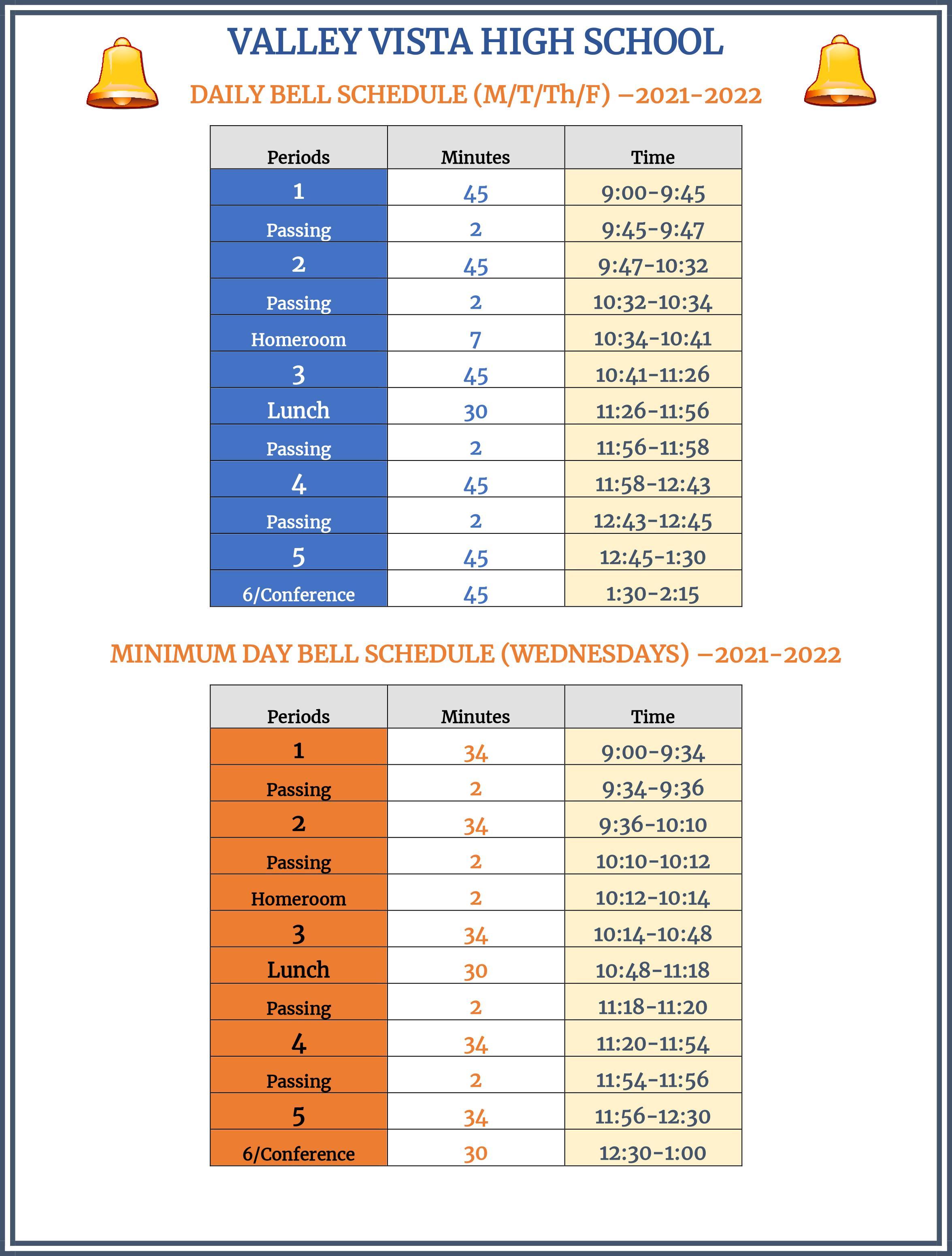 bell-schedule-quicklinks-valley-vista-high-school