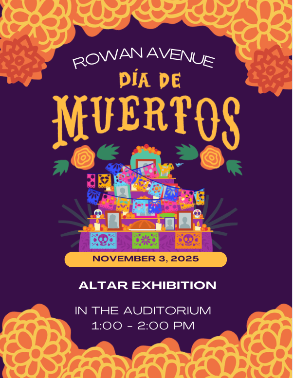 Dia de los Muertos flyer in English