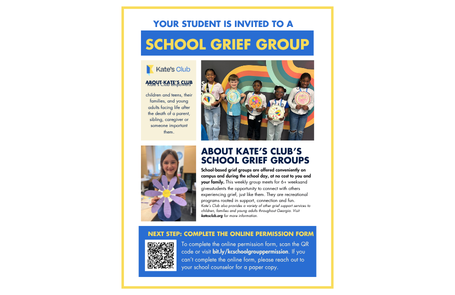 Kate's Club Grief Group Flyer