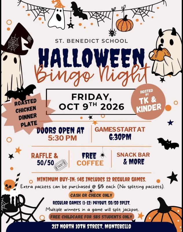 Halloween bingo night flyer