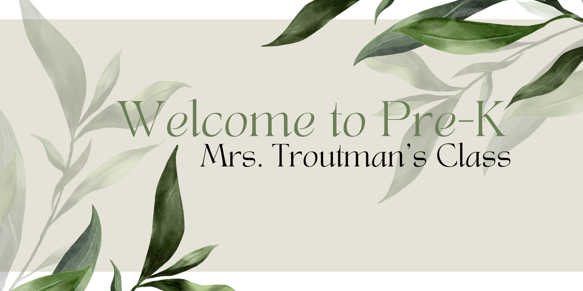 Welcome to Pre-K!