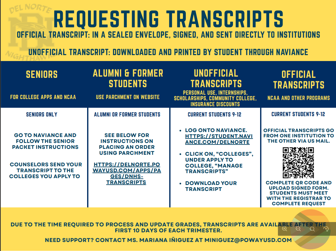Transcript request process