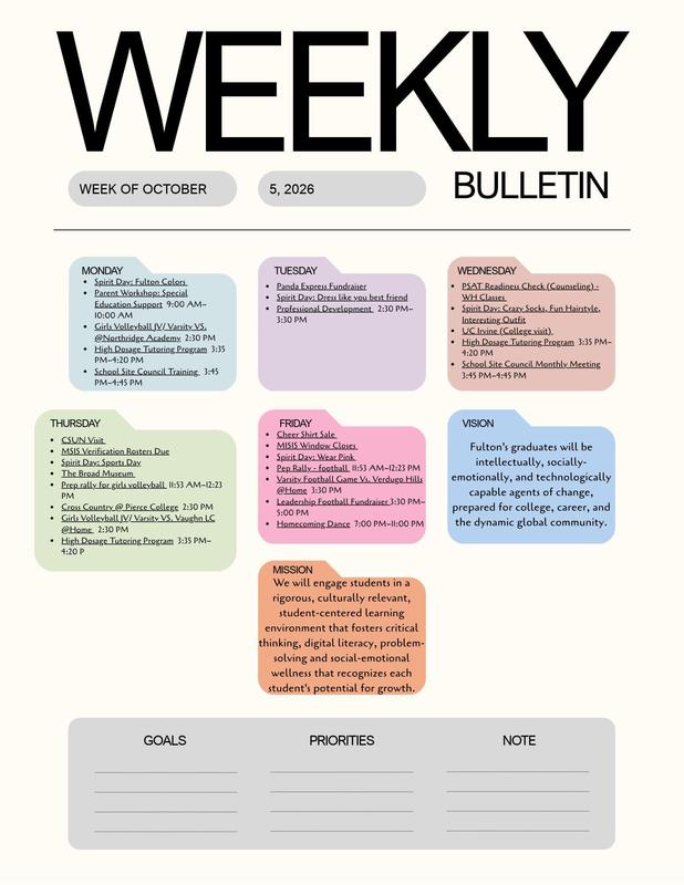 Weekly Bulletin