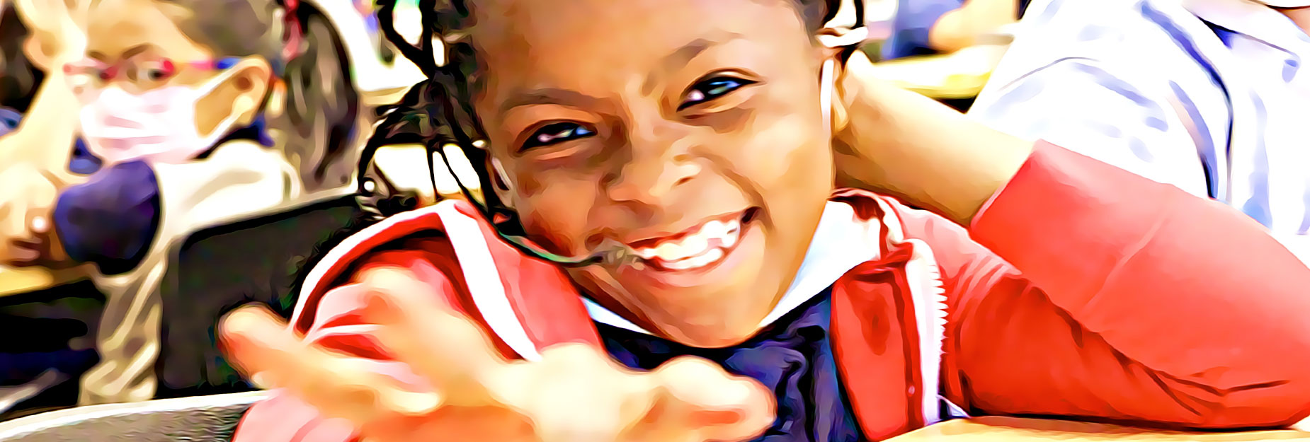 AMS shuffle image girl waving