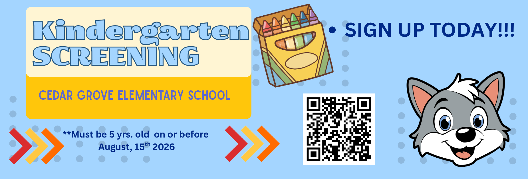 Kinder Screening SIGN UP TODAY!!!