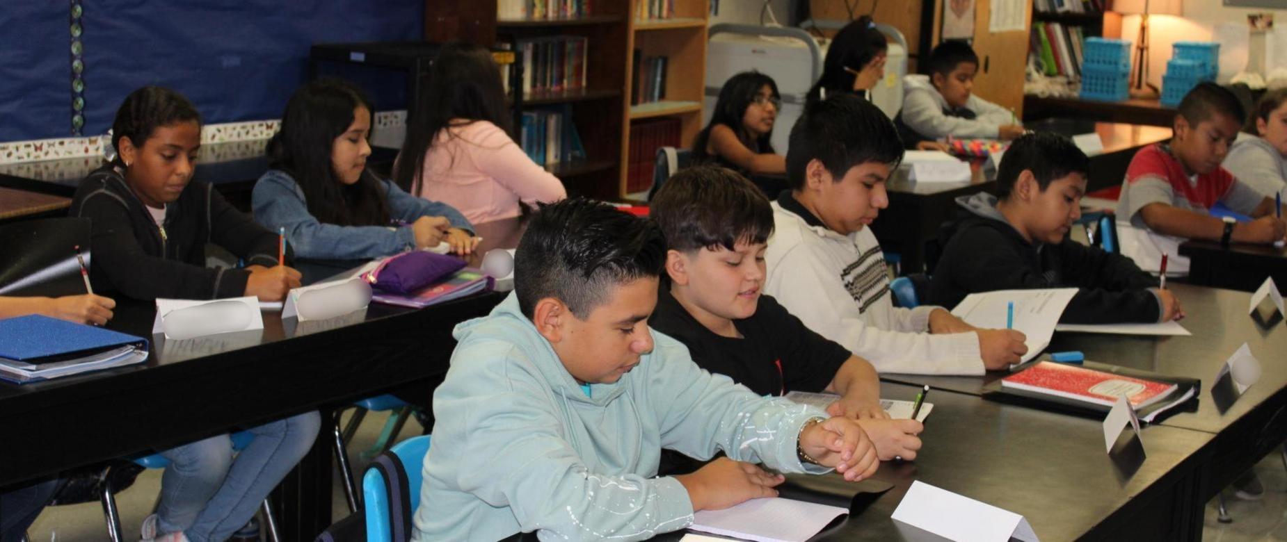 Group of students taking notes