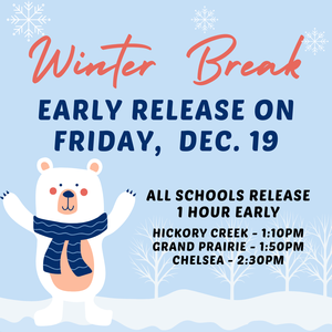 Winter Scene with Snowflakes and Polar Bear