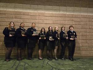 Student award winners from FFA conference
