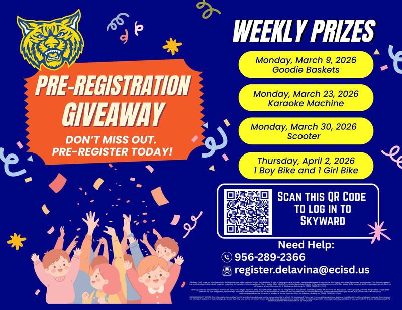 PRE-REGISTRATION GIVEAWAY