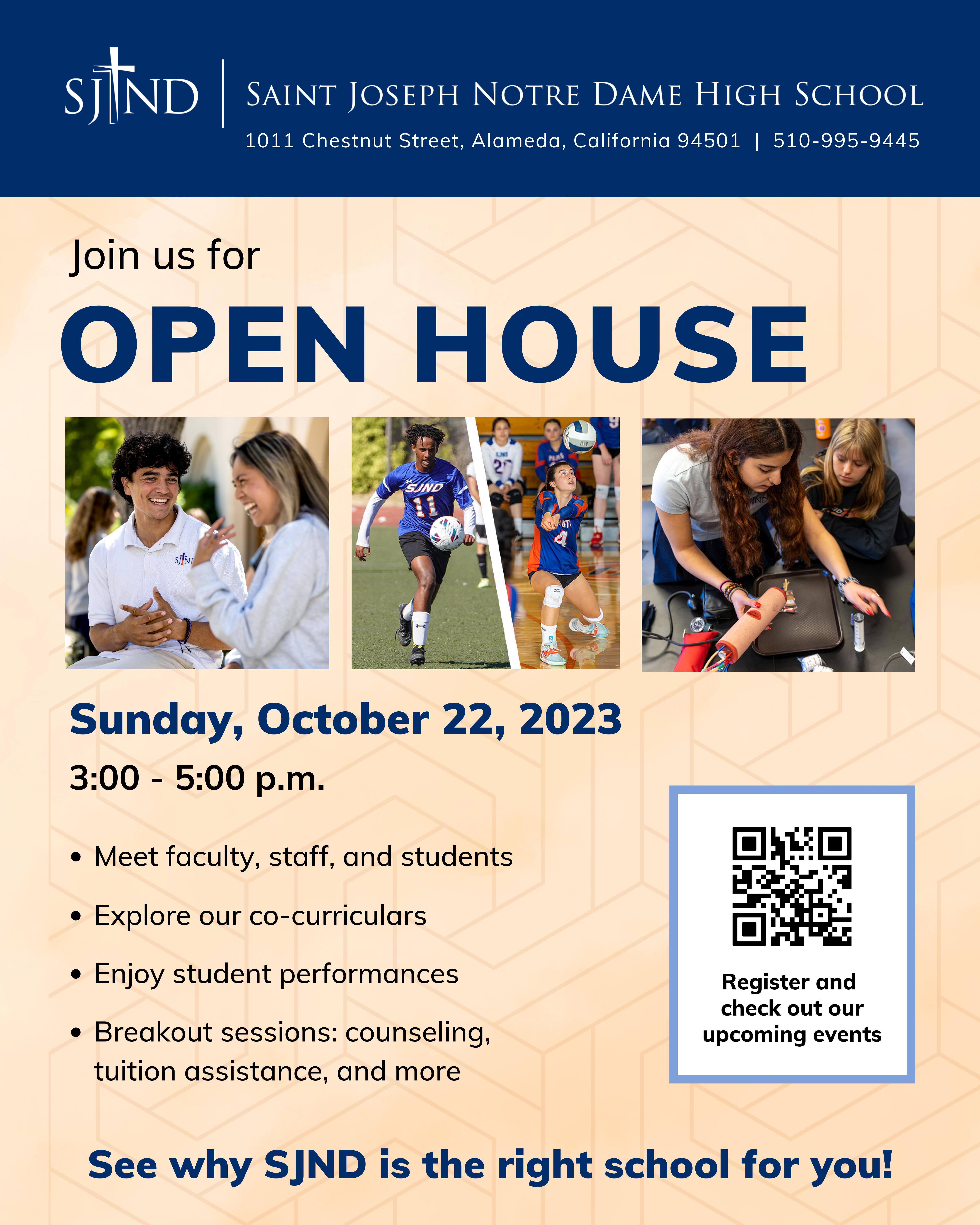SJND Open House Flyer