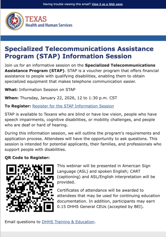 STAP Information Session