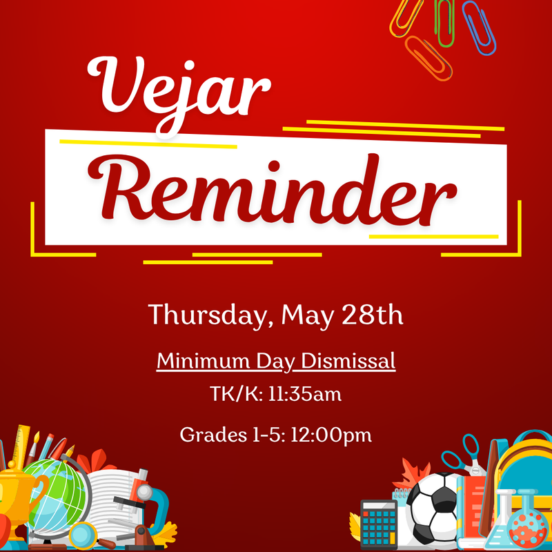 Last Day of School Reminder
