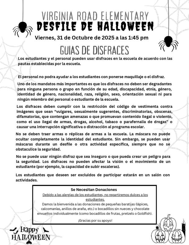Halloween Parade Flyer Spanish